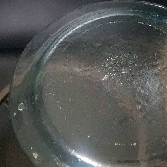 Candle holder display sculpture Green hued glass metal wrought iron‎ - Picture 5 of 11